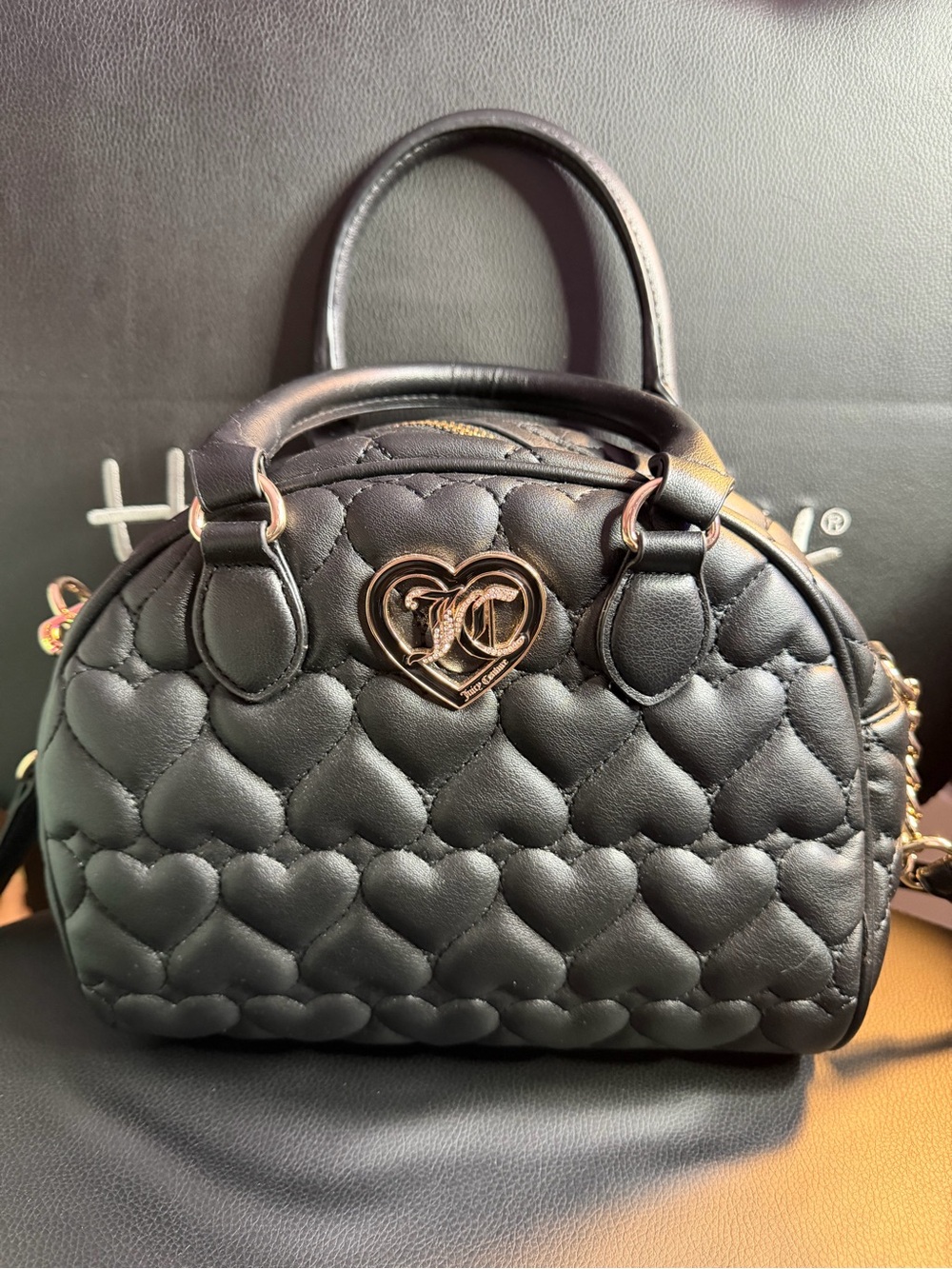 Juicy Couture Quilted Heart Dome Satchel